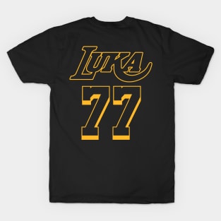 Luka Doncic Lakers Jersey Black (Front/Back Print) T-Shirt